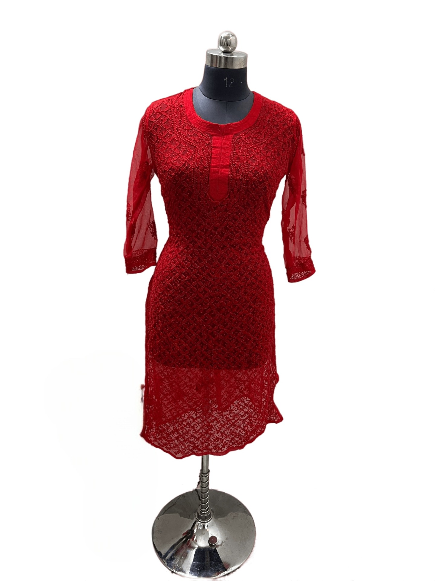 Embroidered Red Net Kurti (DZ13297) at Discount Price in Pakistan –  DressyZone.com