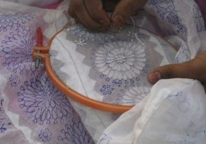 Needle Work of Embroidery Chikankari