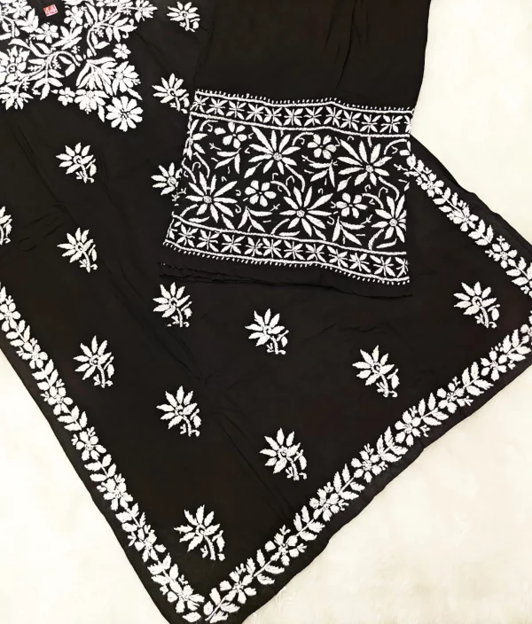 Black modal embroidery full set ethenic wear