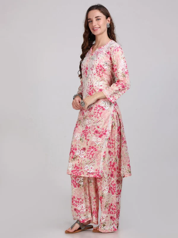 HAND EMBROIDED MAL MAL PRINTED CO-ORD SET