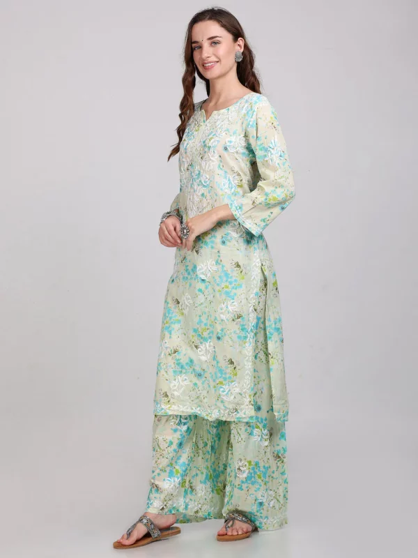 HAND EMBROIDED MAL MAL PRINTED CO-ORD SET